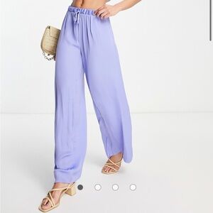 VILA Light Purple Wide-Leg Pants
